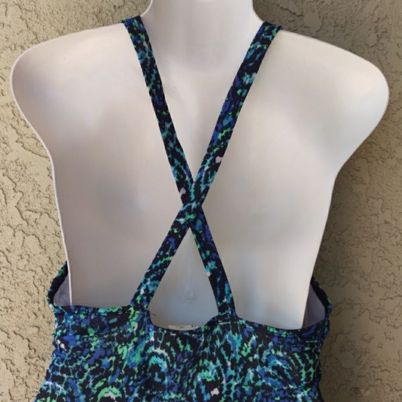 Speedo | Swim | Speedo Colorful Tropical Cross Strap Swimsuit | Poshmark